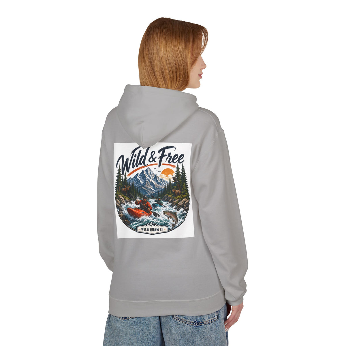 Wild & Free Kayaking Hoodie — Adventure Outdoor Graphic Pullover