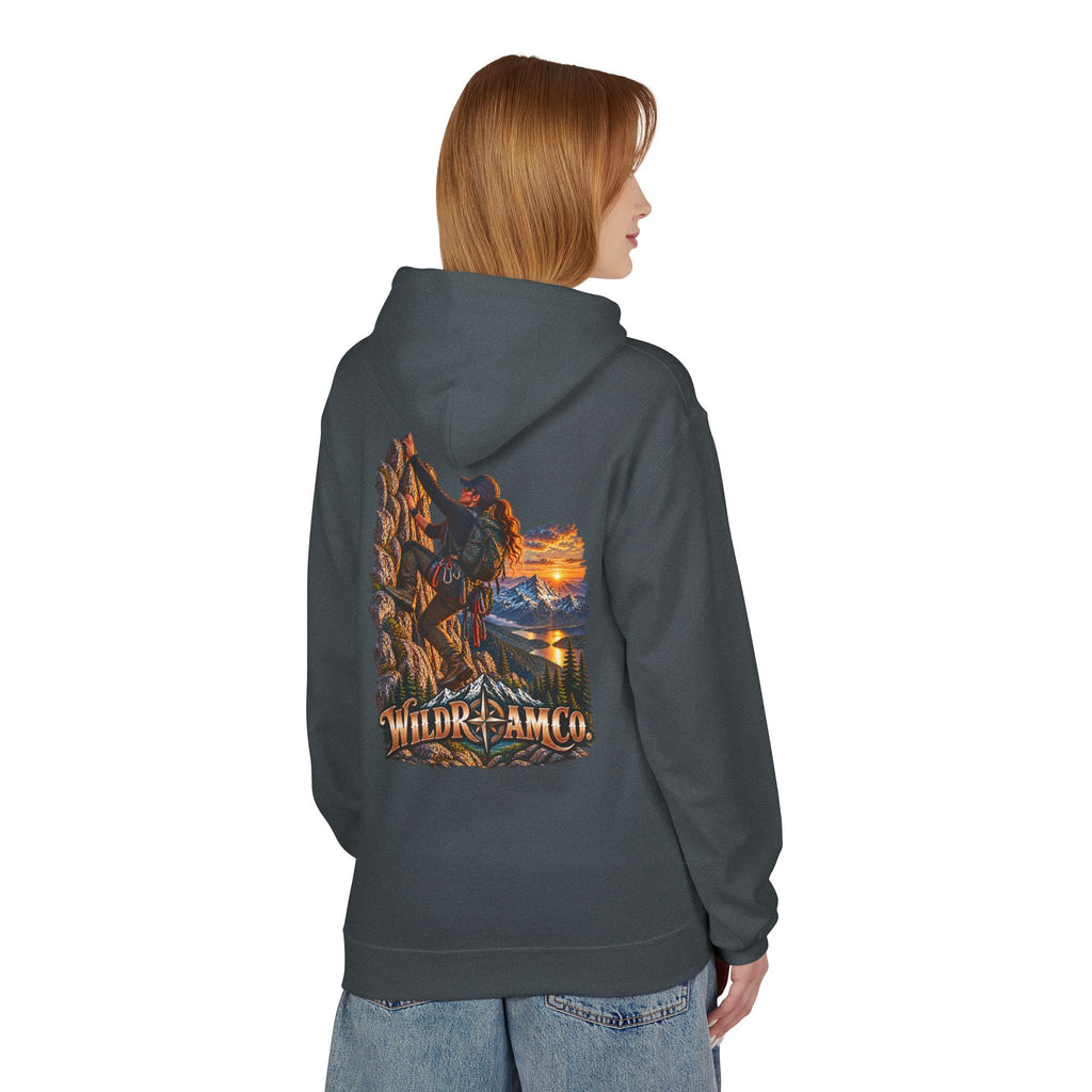 Women's Wild Roam Co. Climber Hoodie — Outdoor Adventure Graphic Pullover