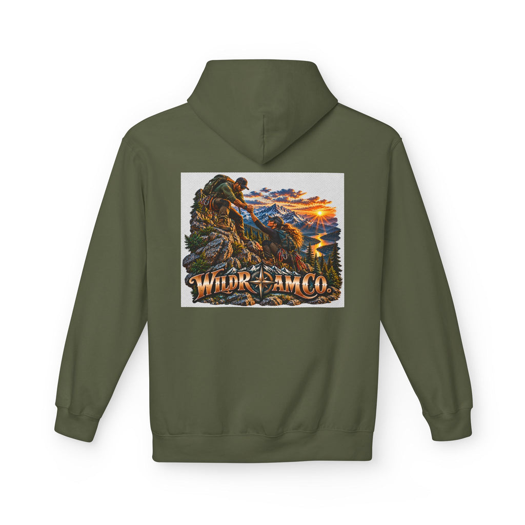 Wild Roam Co. Couple Vintage Mountain Climb Graphic Hoodie