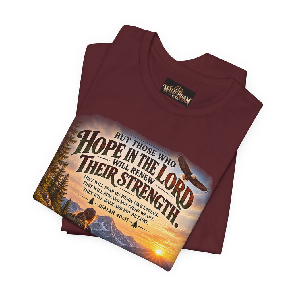 Women's Hope in the Lord T-Shirt — Isaiah 40:31 Christian Faith Tee