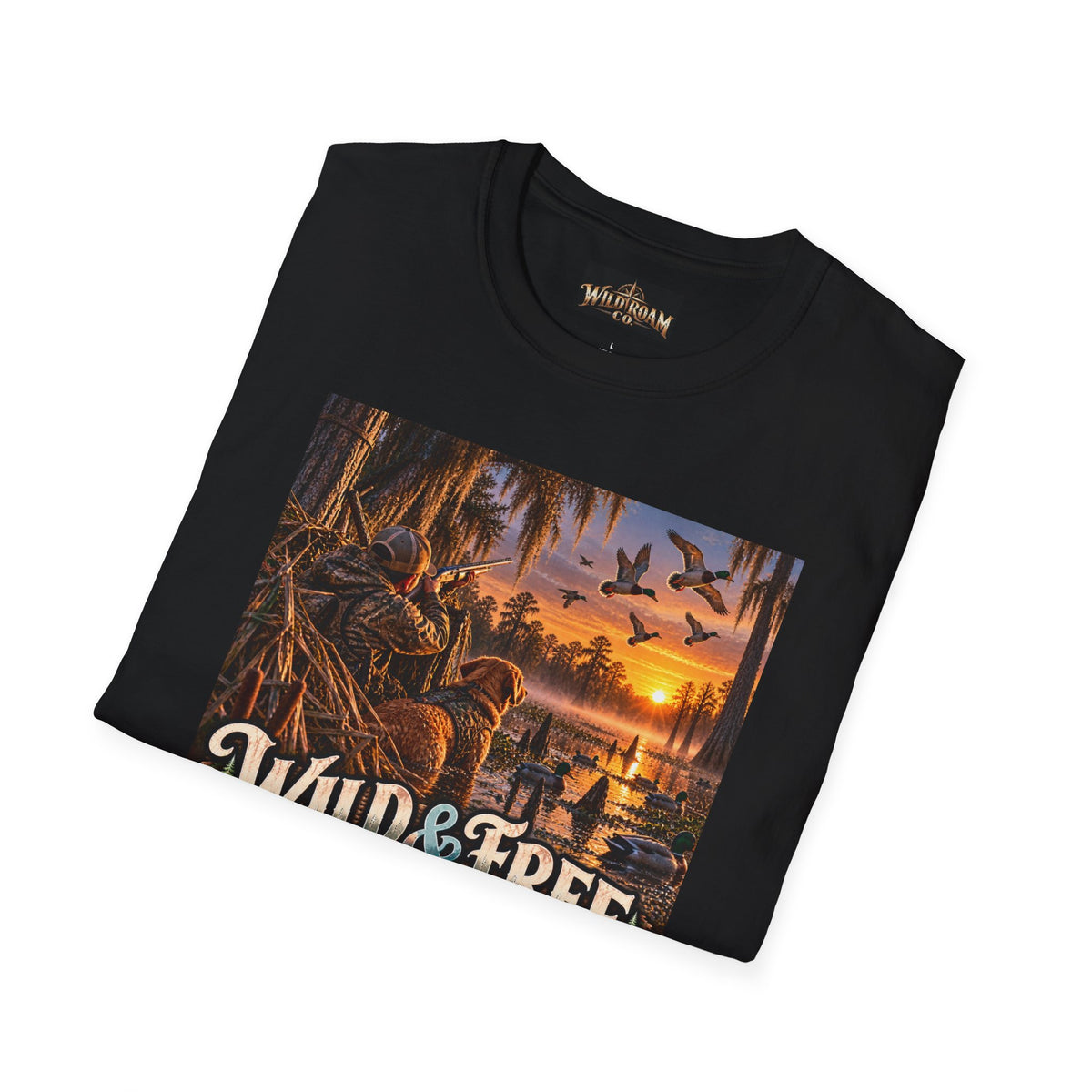 Wild & Free to Roam T-Shirt — Vintage Outdoor Sunset Adventure Tee