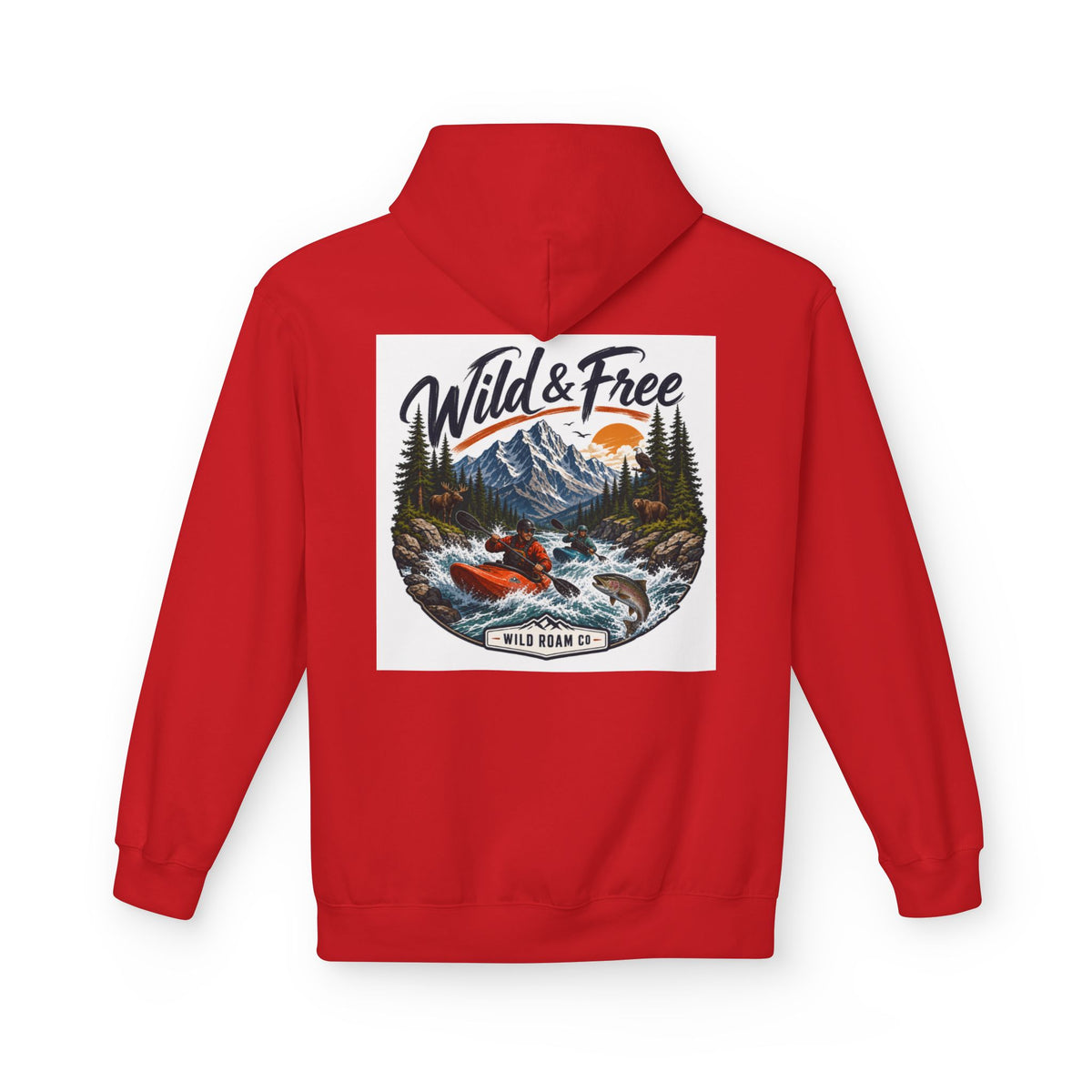 Wild & Free Kayaking Hoodie — Adventure Outdoor Graphic Pullover