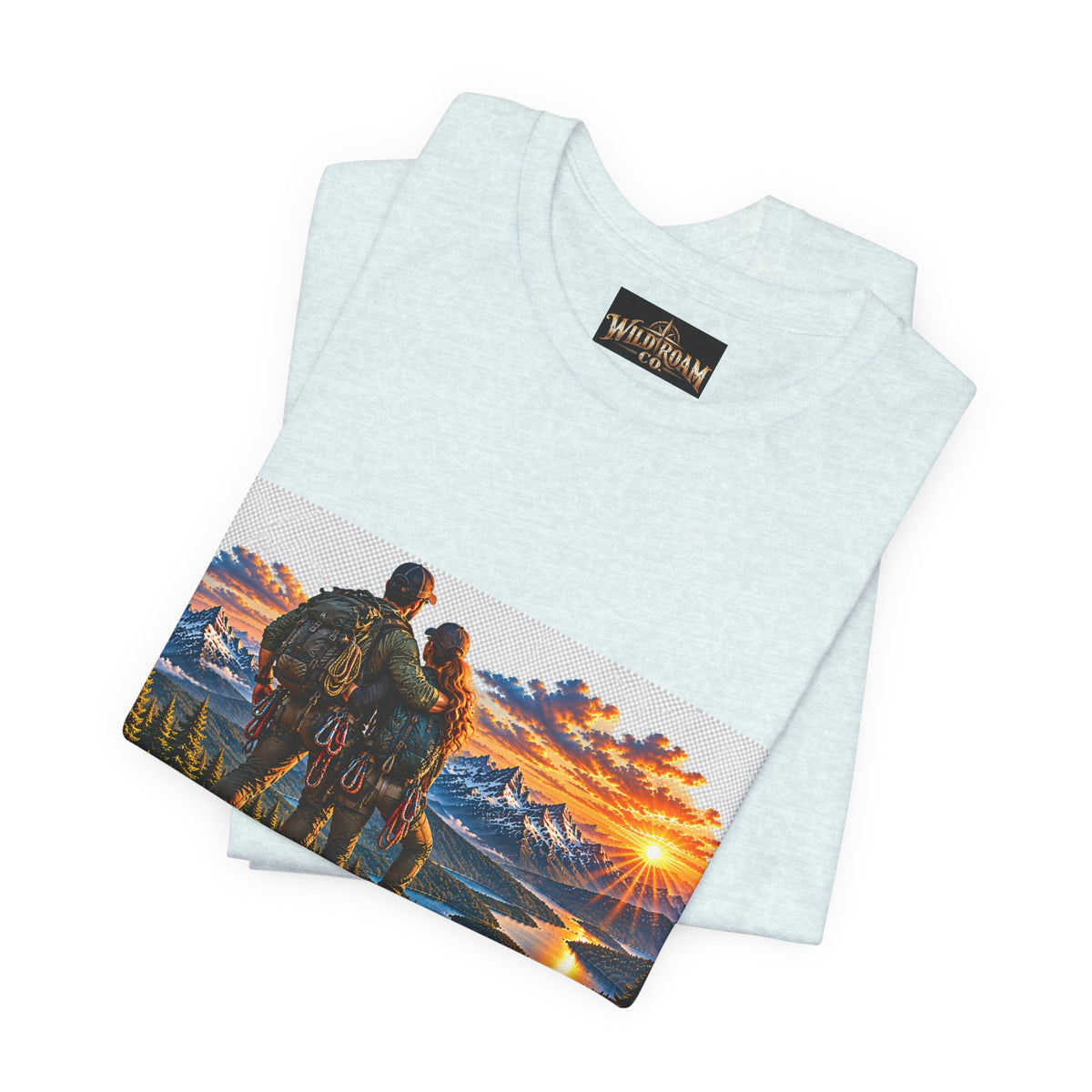 Couple Peak View T-Shirt - Wild Roam Co. Scenic Sunset Hiking Tee