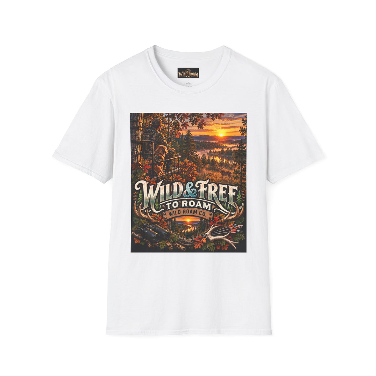 Wild & Free To Roam T-Shirt — Outdoor Nature Sunset Graphic Tee