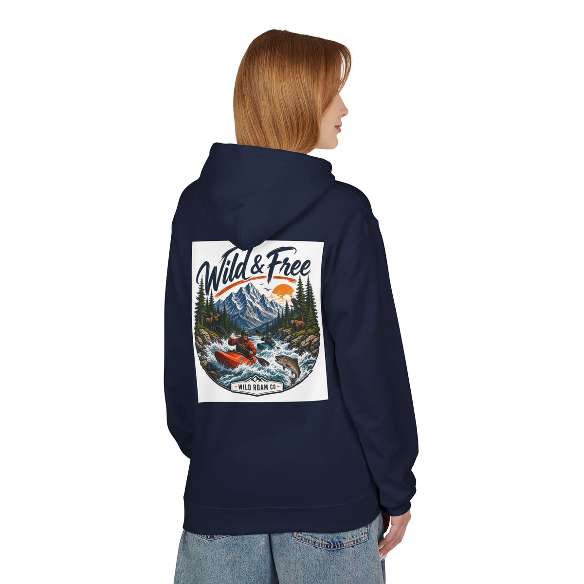 Wild & Free Kayaking Hoodie — Adventure Outdoor Graphic Pullover