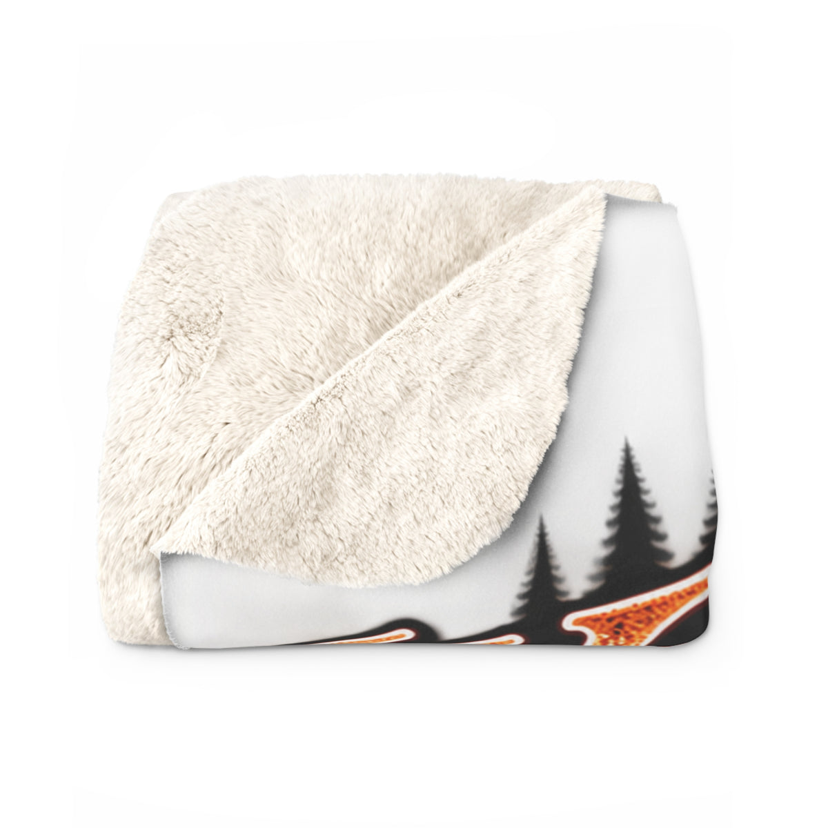 Sherpa Fleece Blanket — "Wild & Free to Roam" Motorcycle Adventure Throw