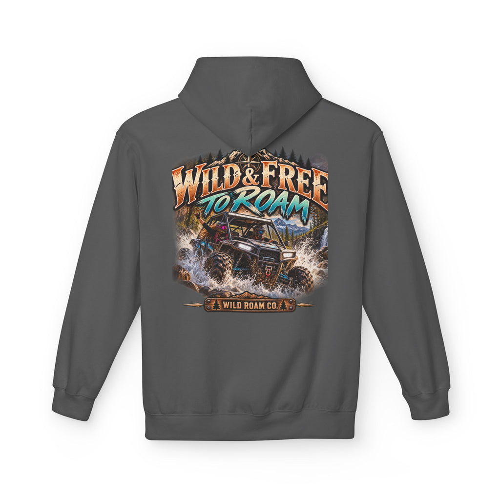 Wild Roam Co. Hoodie — Vintage Outdoor Compass Sunset Pullover