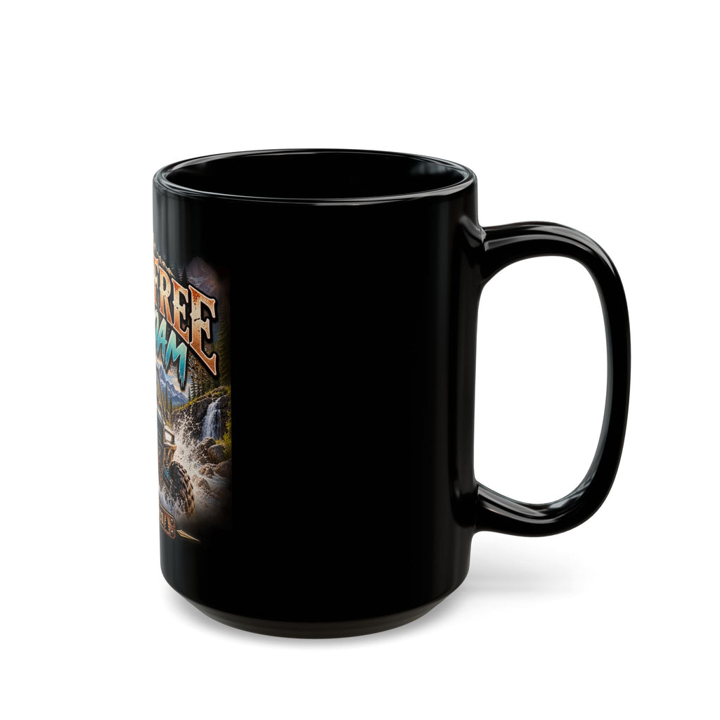 Wild & Free UTV Mug — "Wild & Free to Roam" Off-Road Adventure Black Coffee Mug
