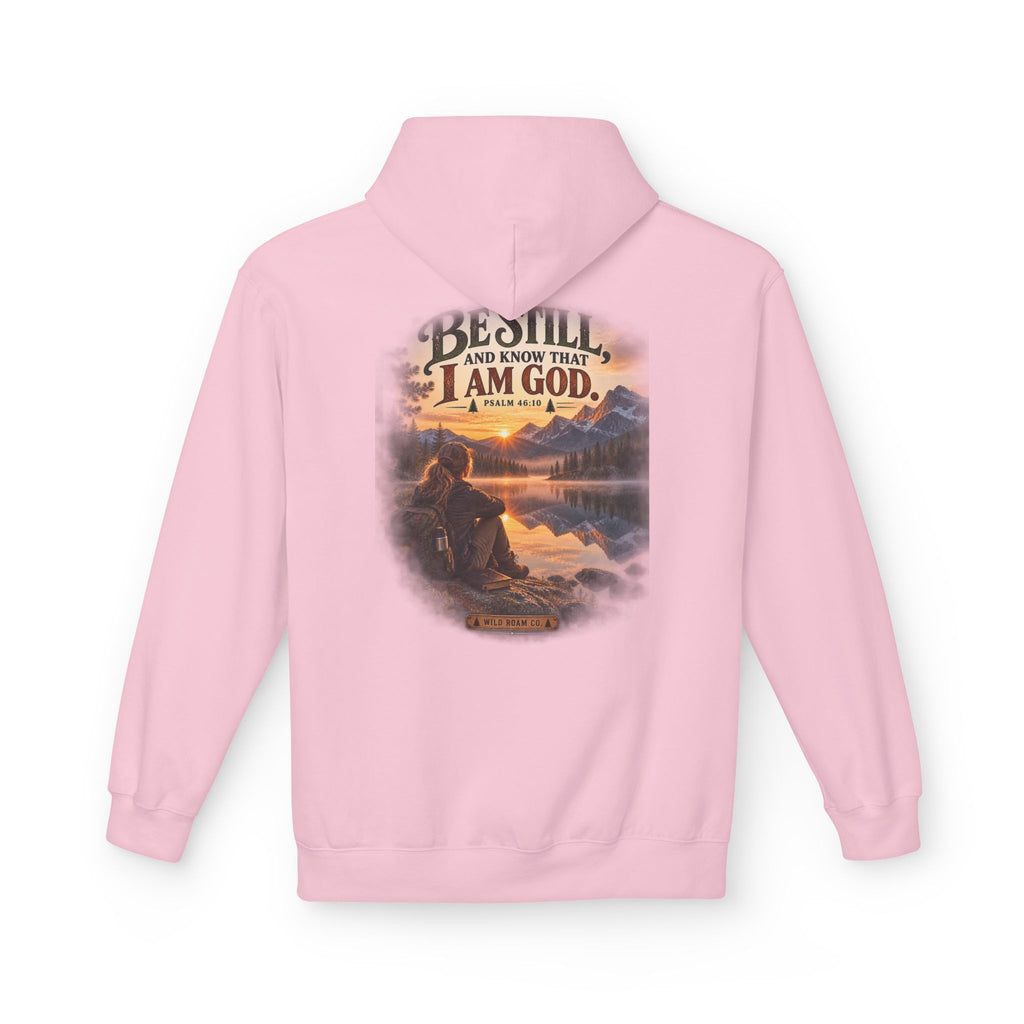 Women's Be Still Hoodie — 'Be Still and Know That I Am God' Scenic Christian Hoodie