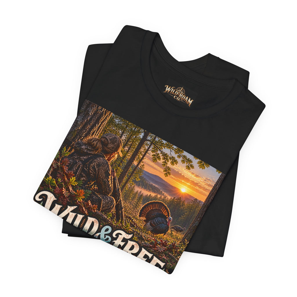 Women's Wild & Free To Roam T-Shirt — Outdoor Adventure Nature Graphic Tee