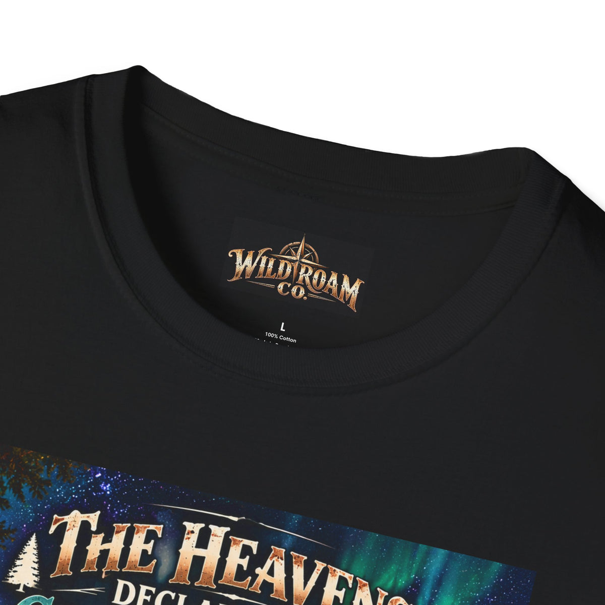 Men's Christian Campfire T-Shirt — "The Heavens Declare the Glory of God" Scenic Faith Tee