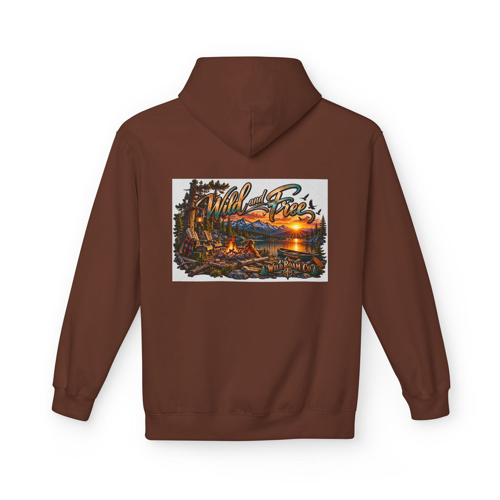 Wild & Free Camping Hoodie — 'Wild & Free to Roam' Outdoor Adventure Pullover