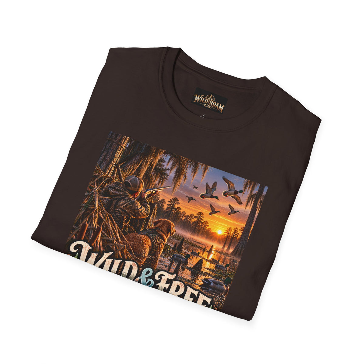 Wild & Free to Roam T-Shirt — Vintage Outdoor Sunset Adventure Tee