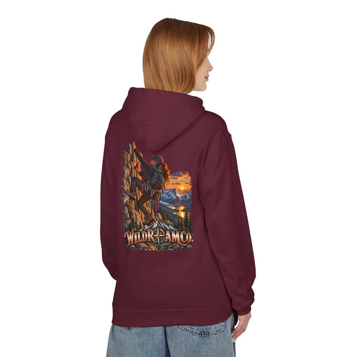 Women's Wild Roam Co. Climber Hoodie — Outdoor Adventure Graphic Pullover