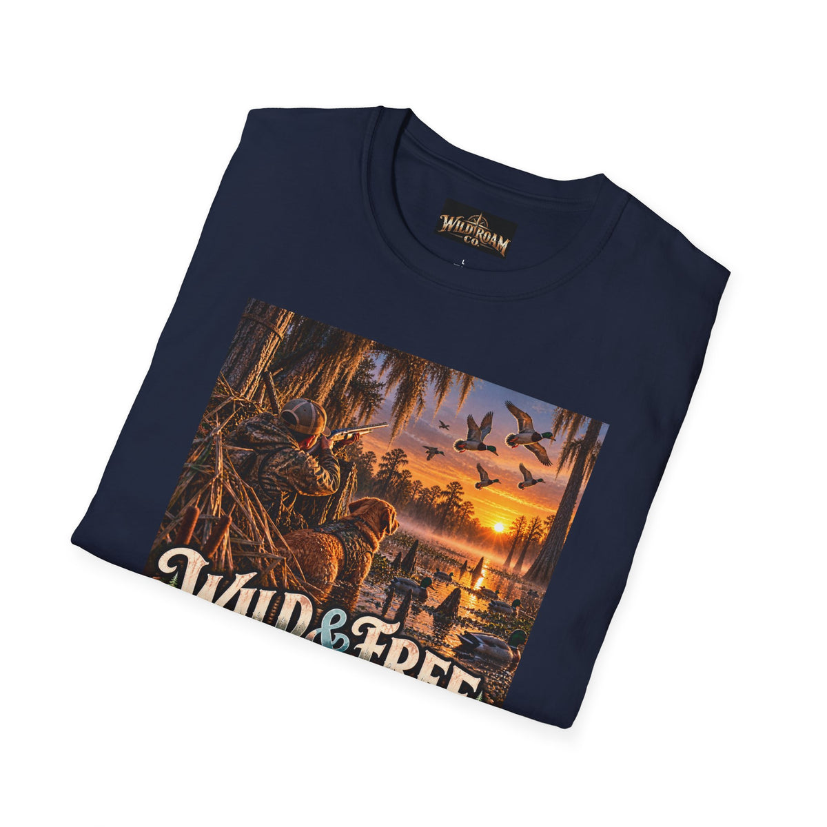 Wild & Free to Roam T-Shirt — Vintage Outdoor Sunset Adventure Tee