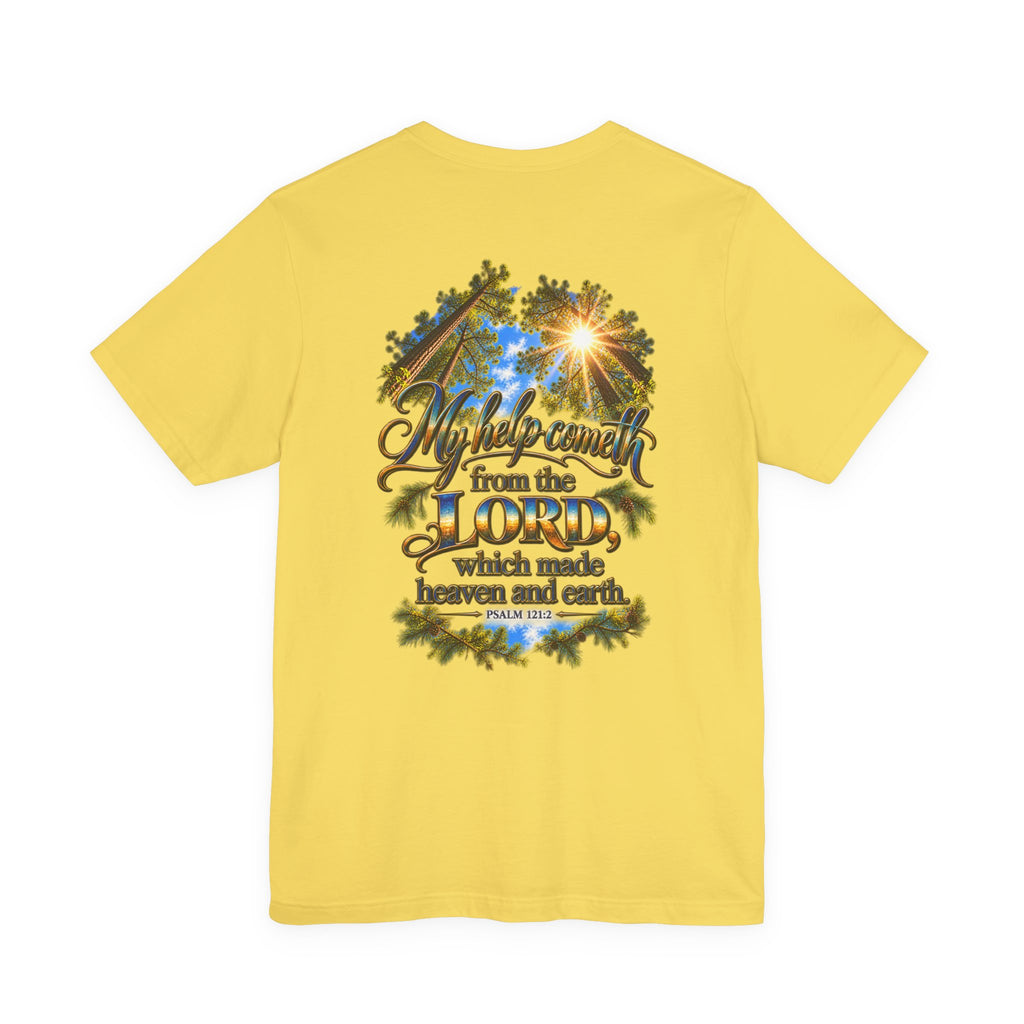 Wild Roam Co. Unisex Tee--Psalms 121:2 Sunny Trees
