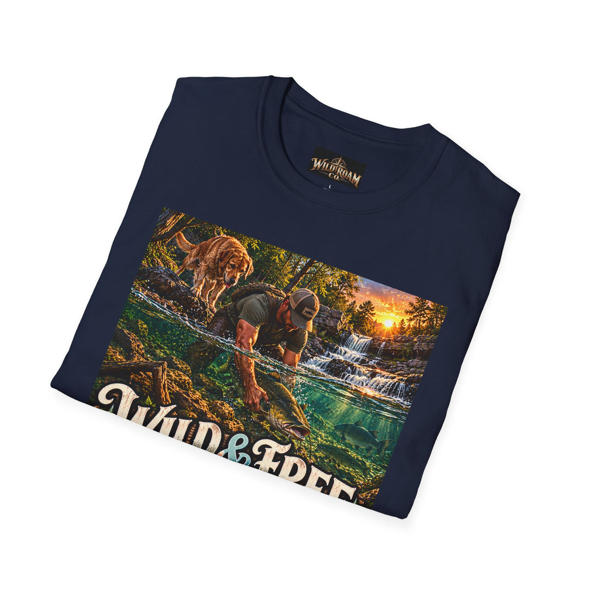 Wild & Free To Roam T-Shirt — Outdoor Fishing Adventure Graphic Tee