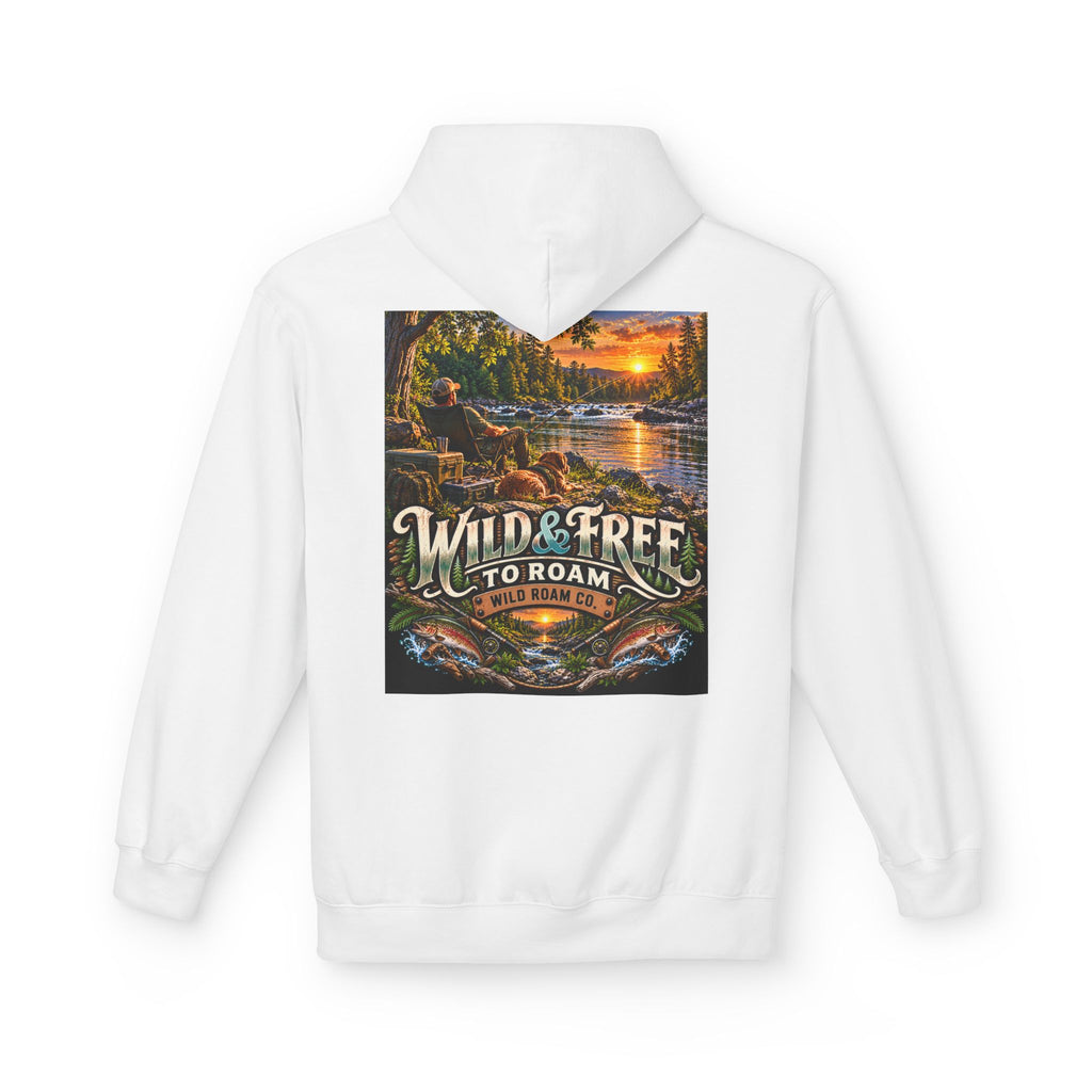 Wild Roam Co Hoodie--Bank Fishing Sunset
