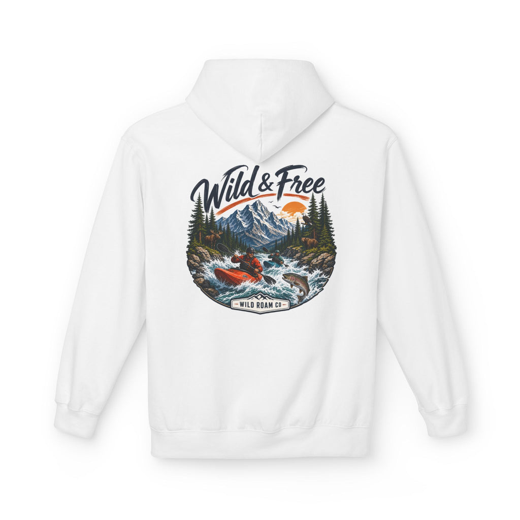 Wild & Free Kayaking Hoodie — Adventure Outdoor Graphic Pullover
