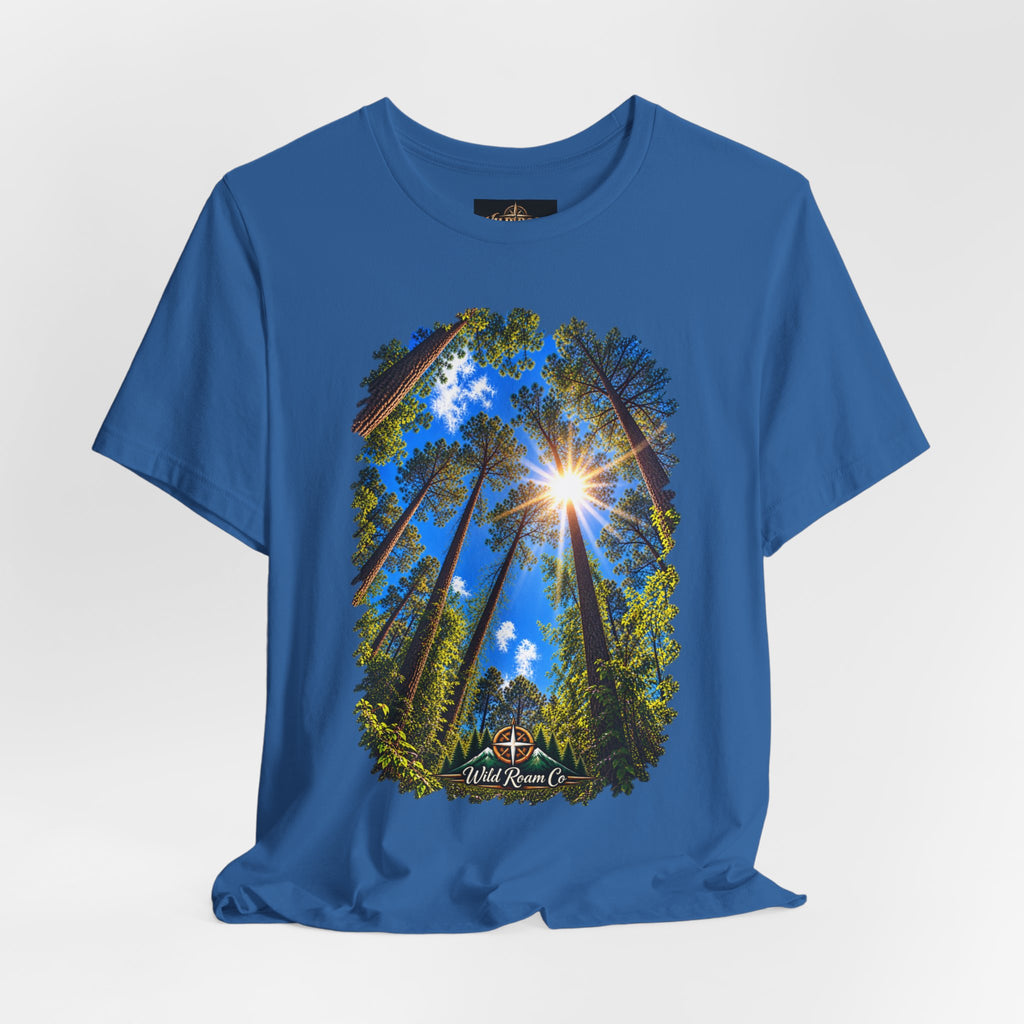 Wild Roam Co. Unisex Tee--Psalms 121:2 Sunny Trees