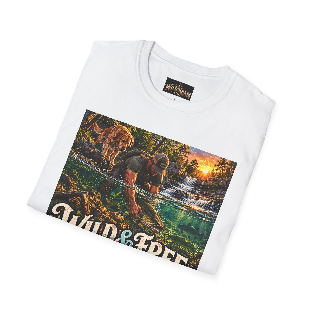 Wild & Free To Roam T-Shirt — Outdoor Fishing Adventure Graphic Tee