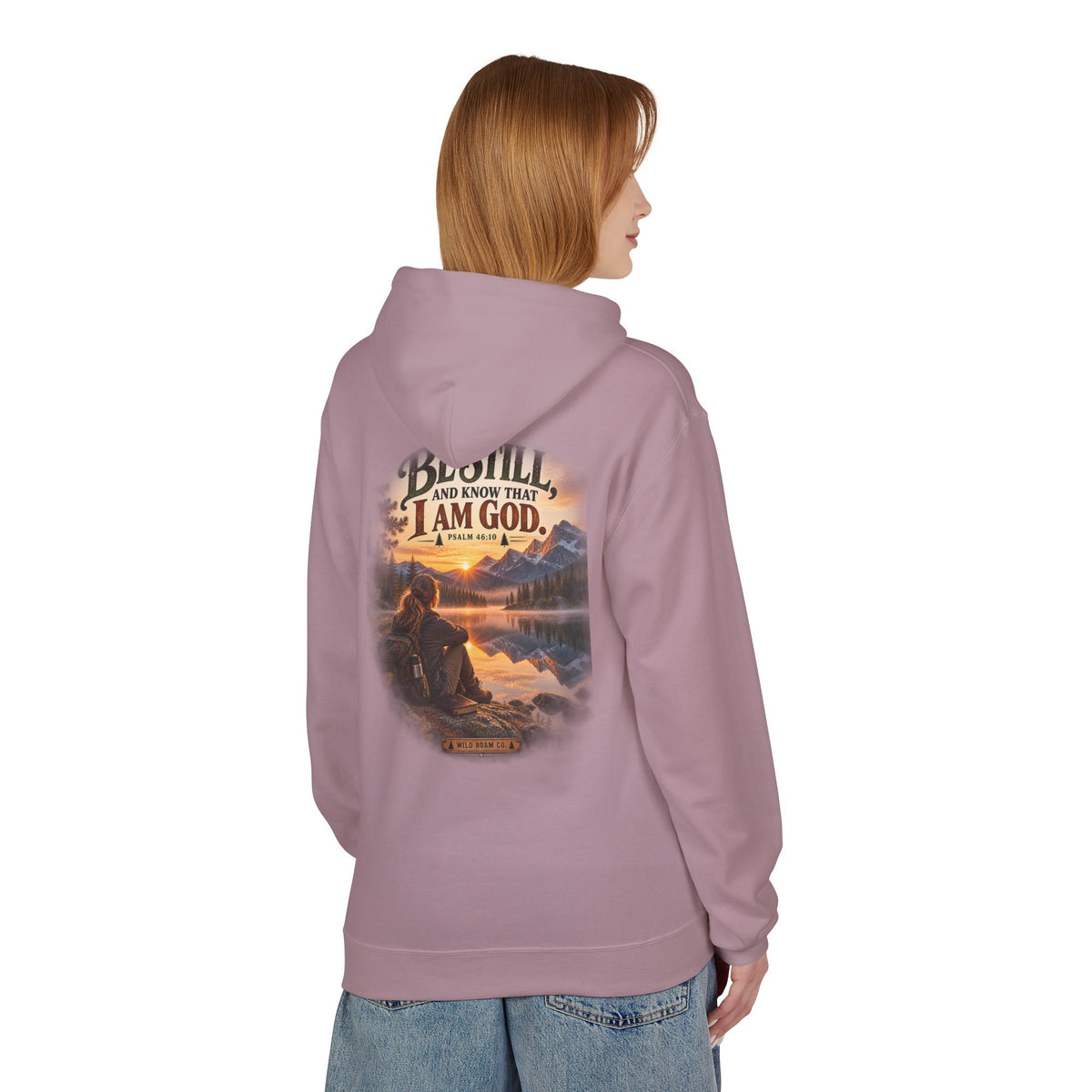 Women's Be Still Hoodie — 'Be Still and Know That I Am God' Scenic Christian Hoodie