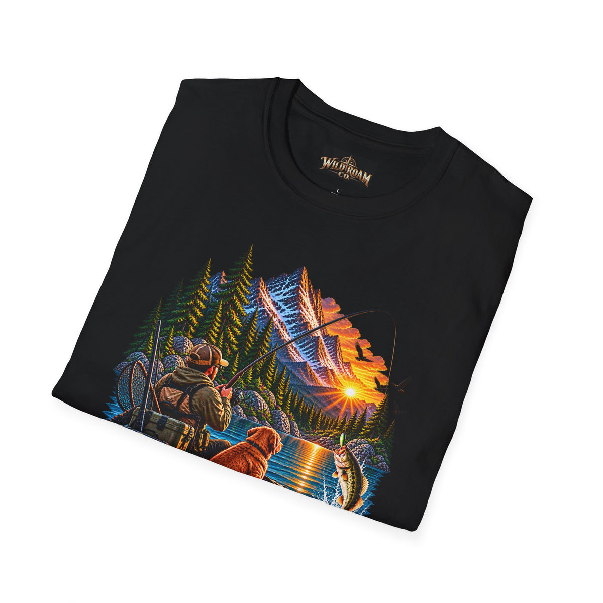 Nature Camping T-Shirt — Mountain Sunset  Lake Scene