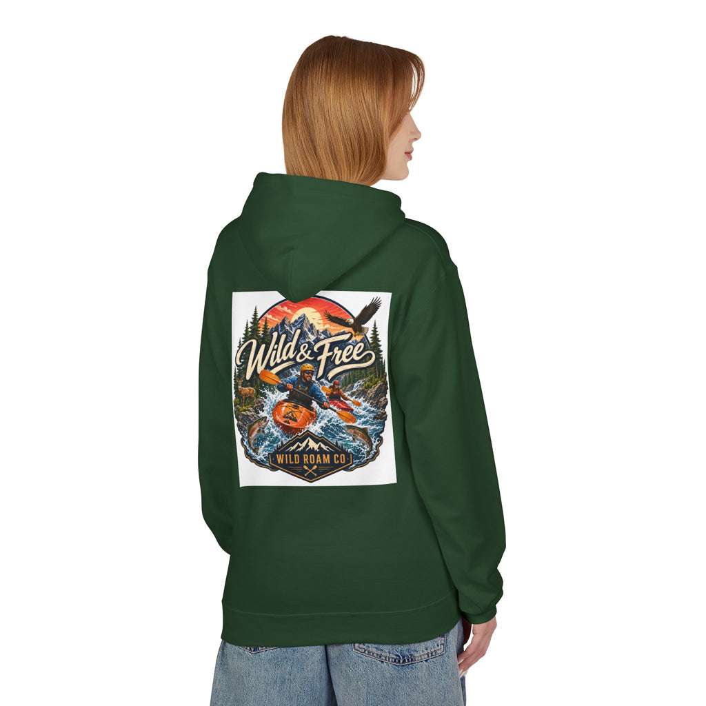 Hoodie — "Wild & Free" Kayak Adventure Pullover