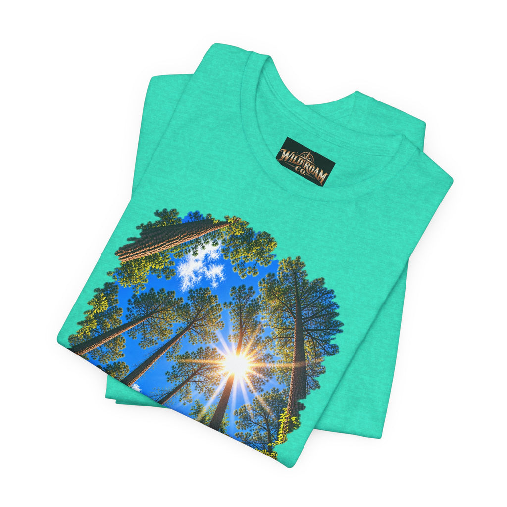 Wild Roam Co. Unisex Tee--Psalms 121:2 Sunny Trees