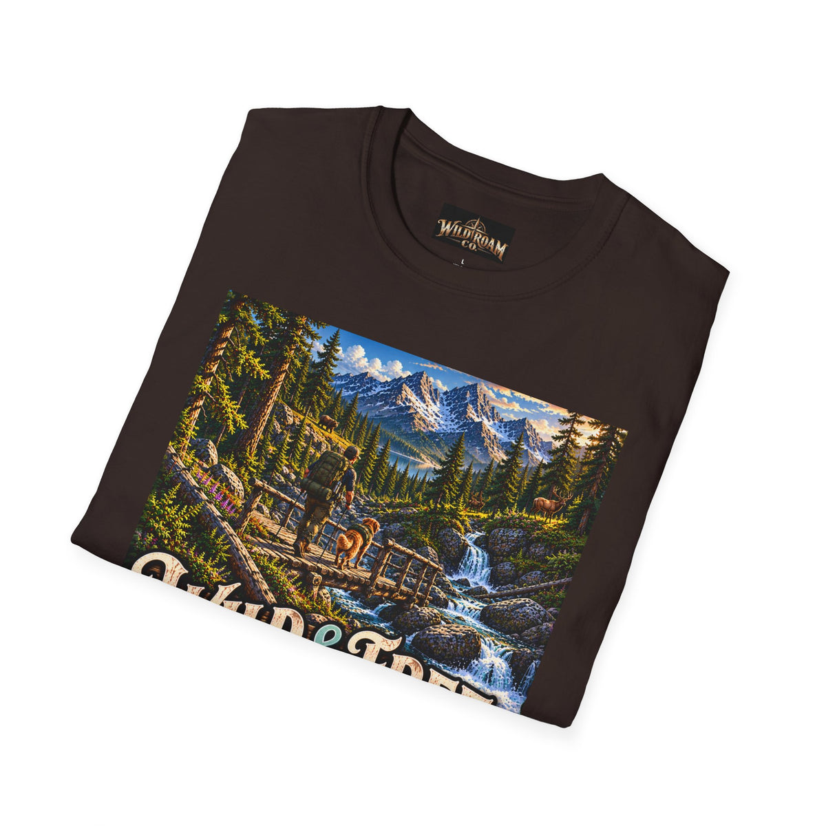 Wild & Free To Roam T-Shirt — Vintage Mountain Nature Graphic Tee