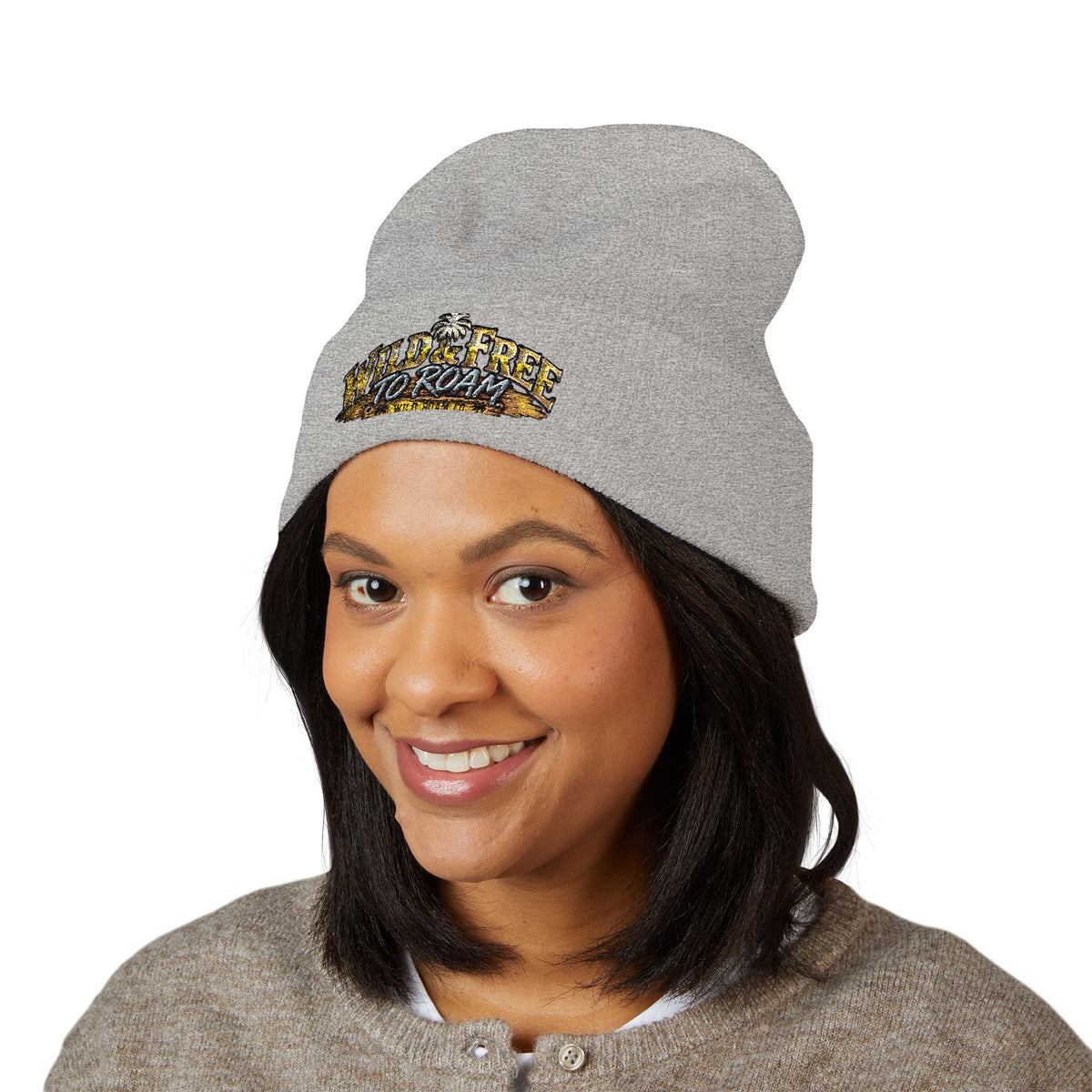 Wild & Free To Roam Embroidered Beanie
