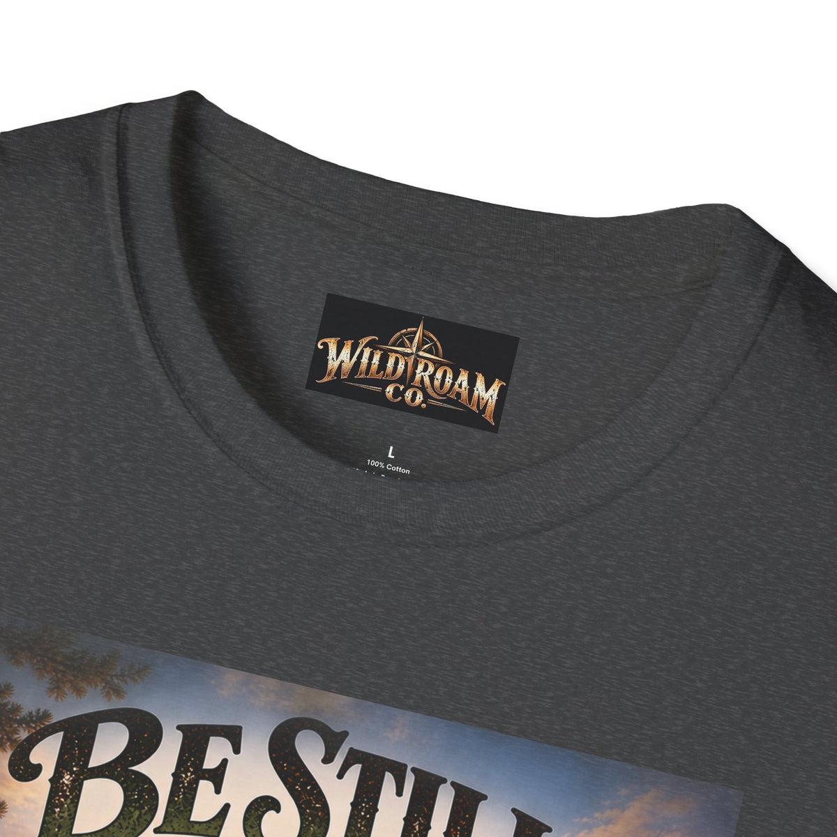 Men's Christian Mountain T‑Shirt – "Be Still and Know That I Am God" Inspirational Faith Tee