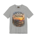 Women's Freedom Sunrise Tee — "Where the Spirit of the Lord is, there is Freedom" Christian T‑Shirt
