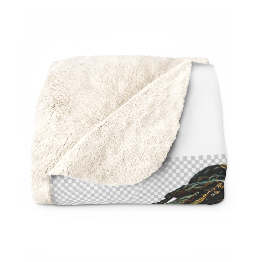 Wild Roam Co. Sherpa Fleece Blanket — Mountain Climb Adventure Camping Throw