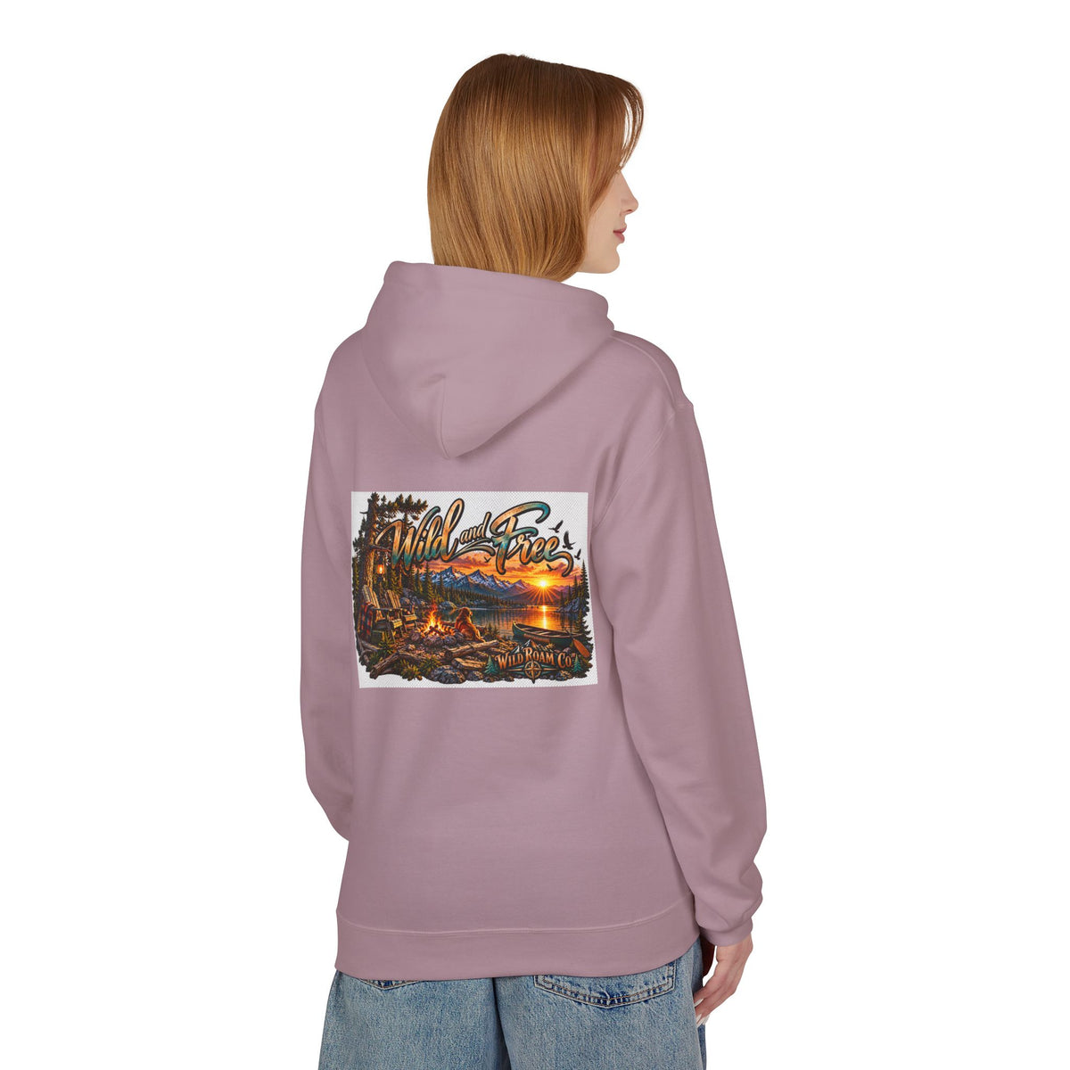 Wild & Free Camping Hoodie — 'Wild & Free to Roam' Outdoor Adventure Pullover