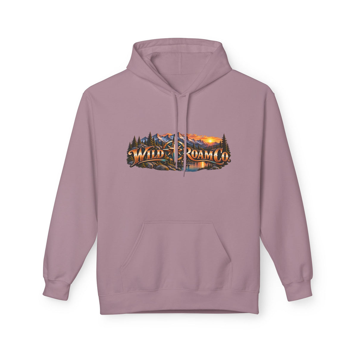 Women's Hoodie - 'Wild Roam Co.' Scenic Christian Campfire Hoodie with Aurora Psalm Design