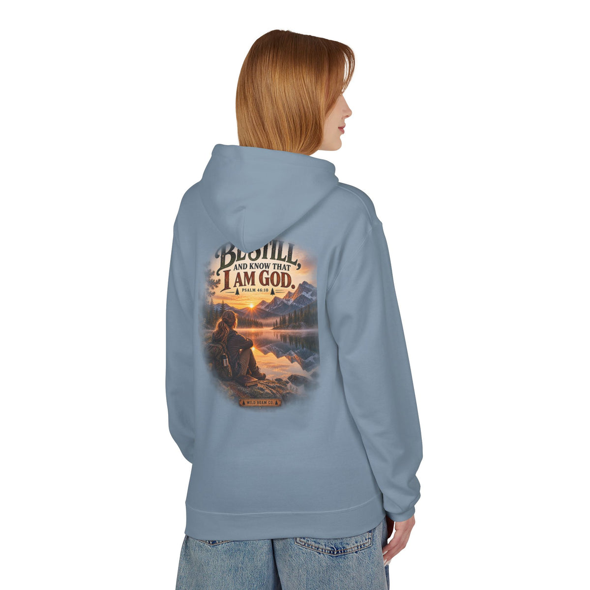 Women's Be Still Hoodie — 'Be Still and Know That I Am God' Scenic Christian Hoodie