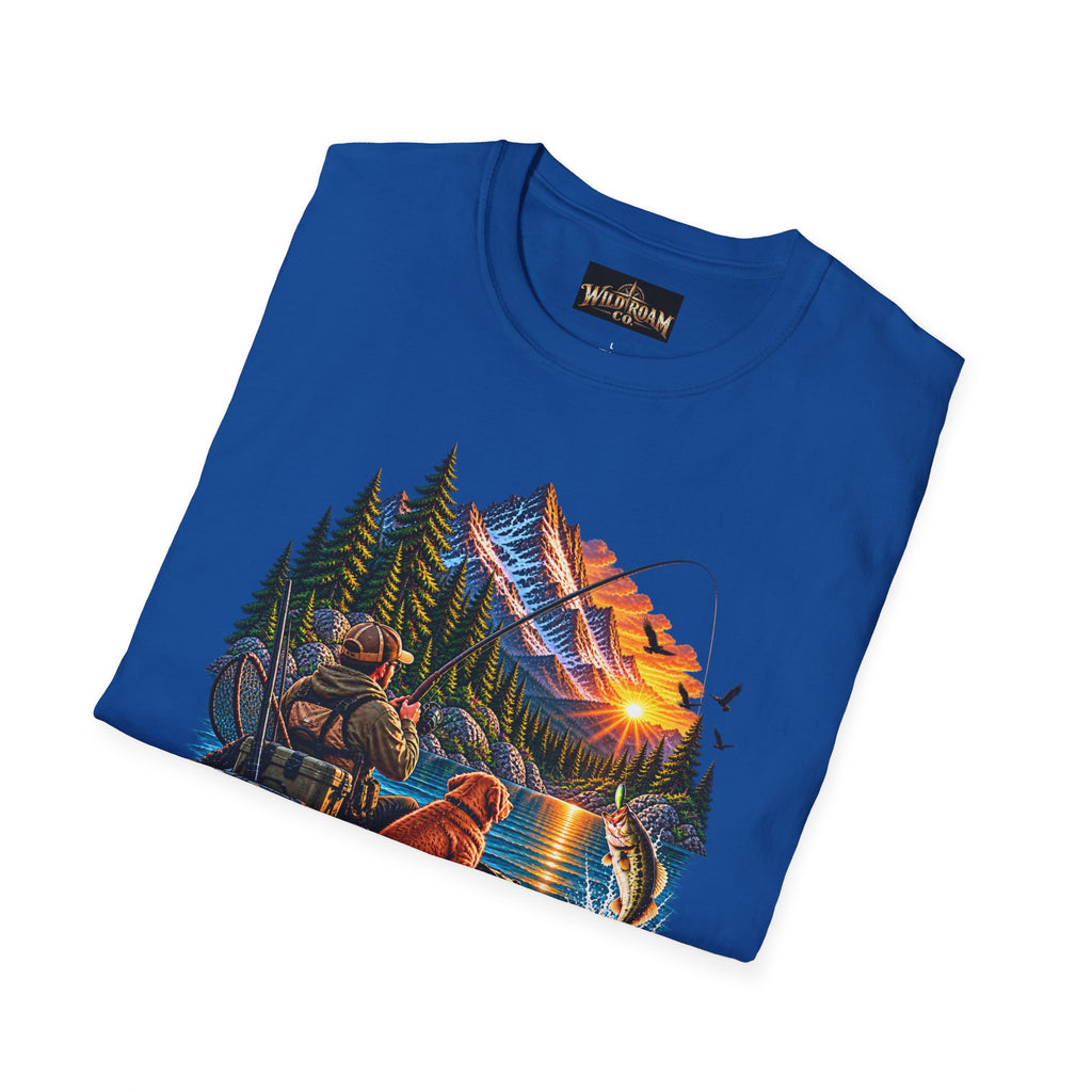 Nature Camping T-Shirt — Mountain Sunset  Lake Scene