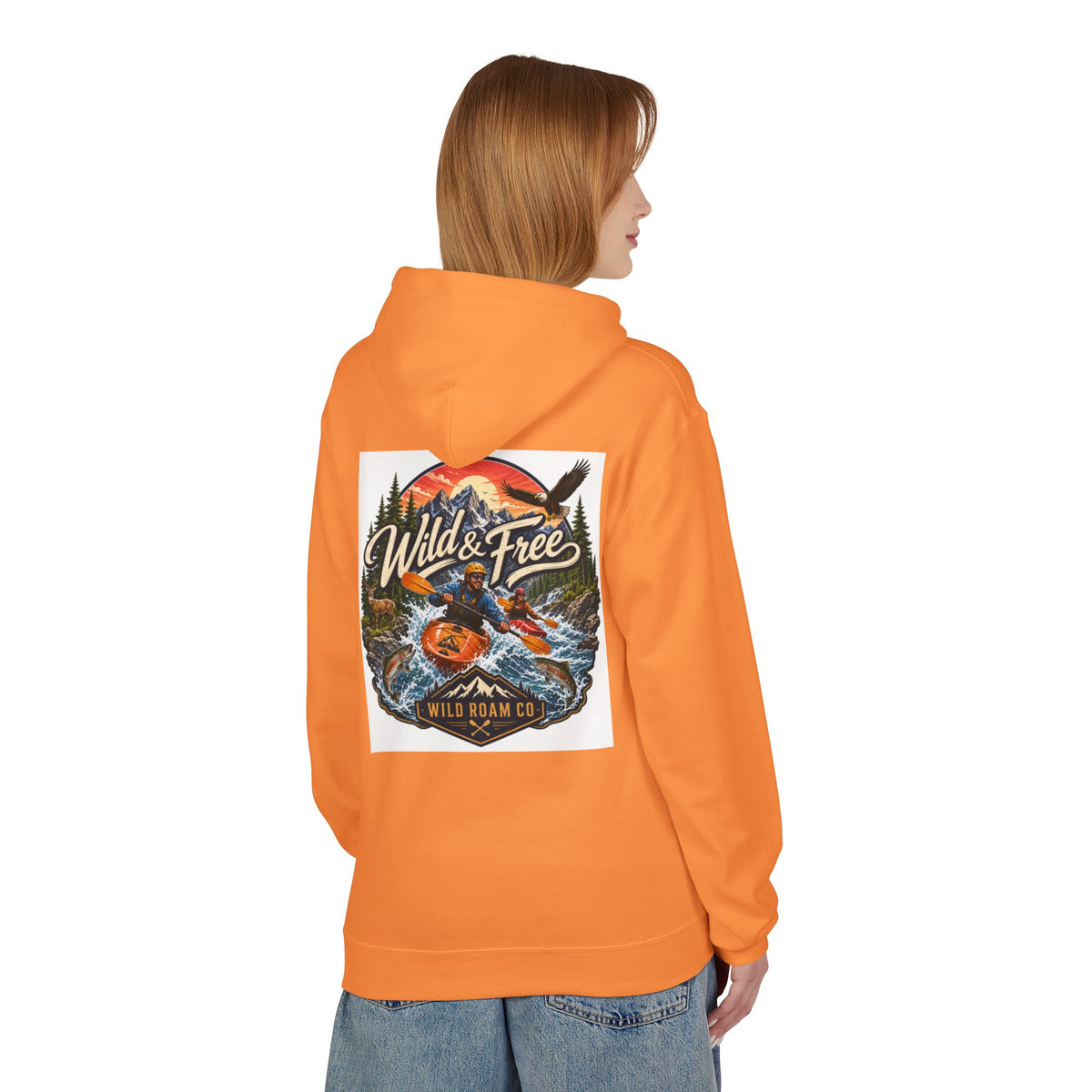 Hoodie — "Wild & Free" Kayak Adventure Pullover
