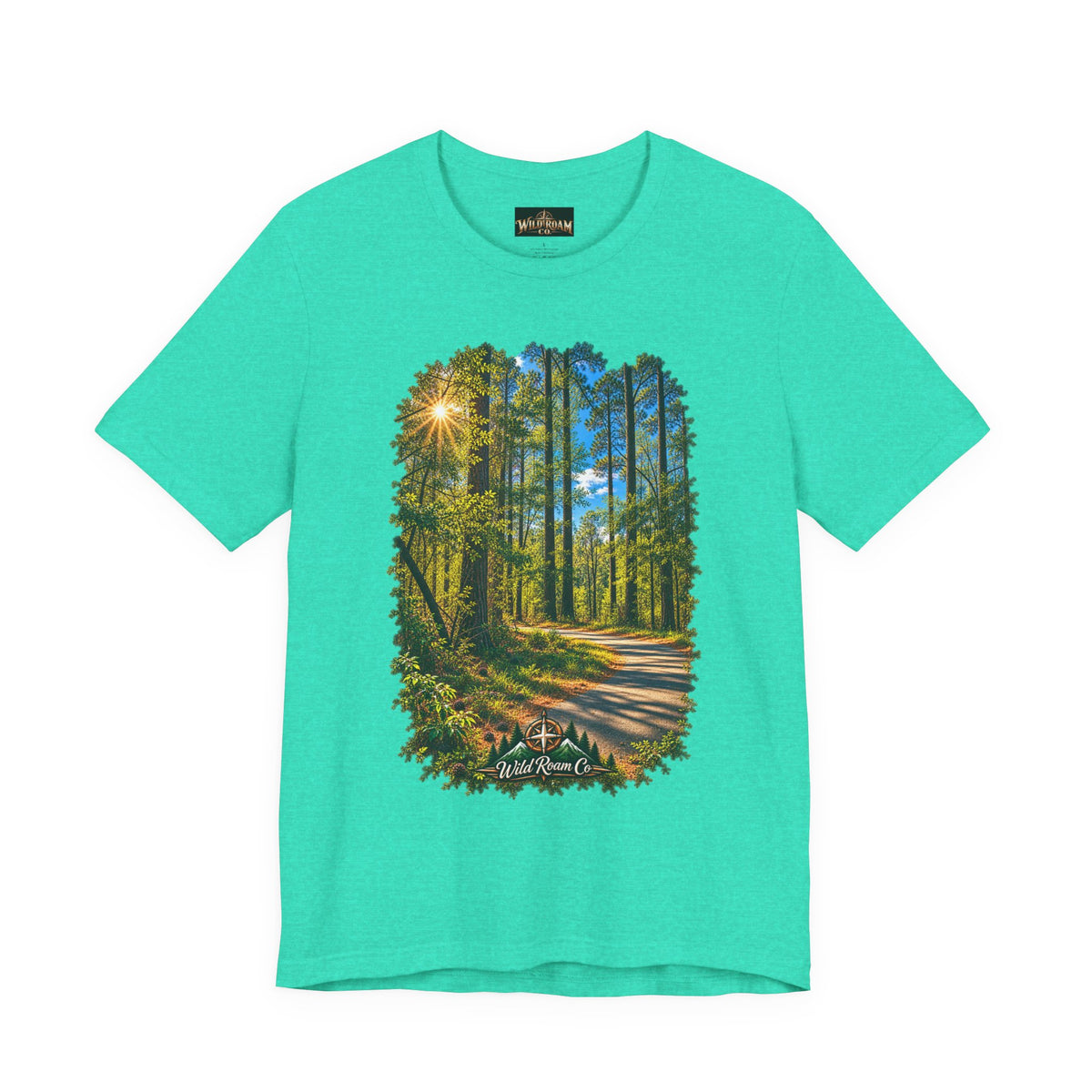 Wild Roam Co Unisex Tee--Matt 7:14 Forest Path