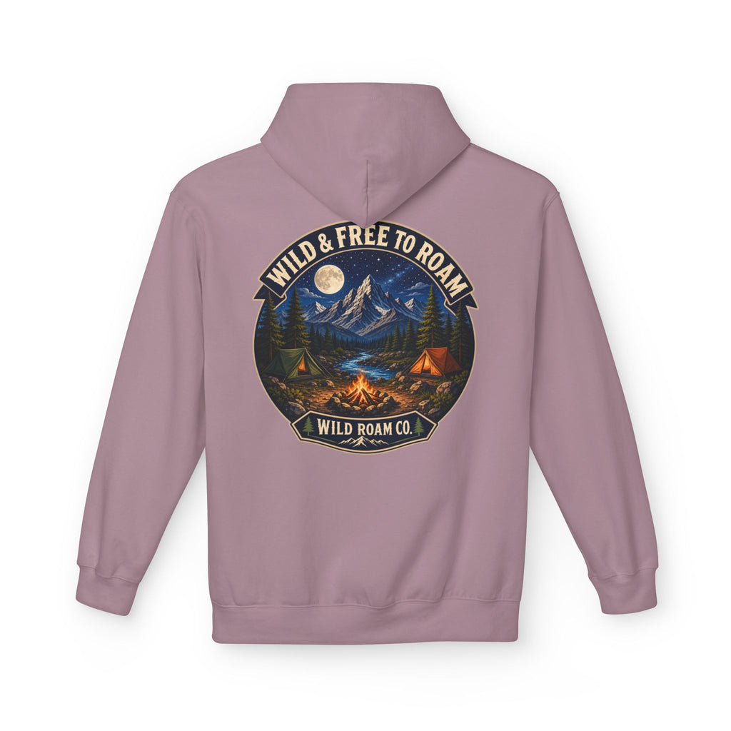 Wild Roam Co Hoodie — "Wild & Free to Roam" Camping Adventure Pullover