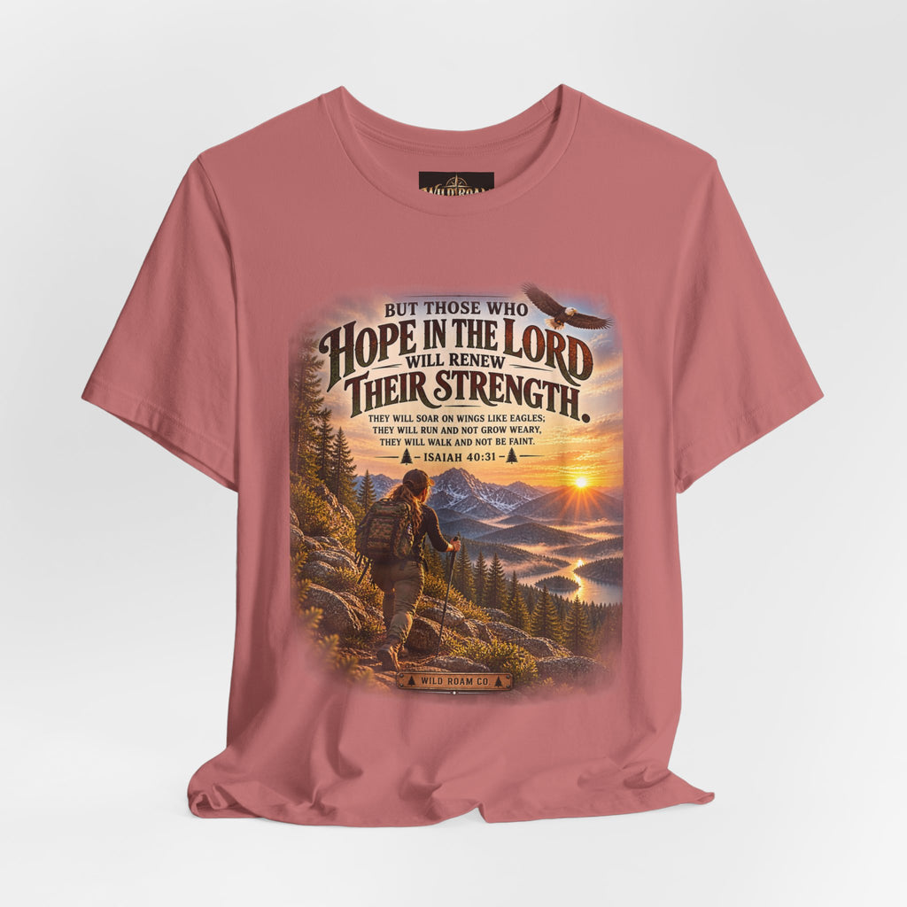 Women's Hope in the Lord T-Shirt — Isaiah 40:31 Christian Faith Tee