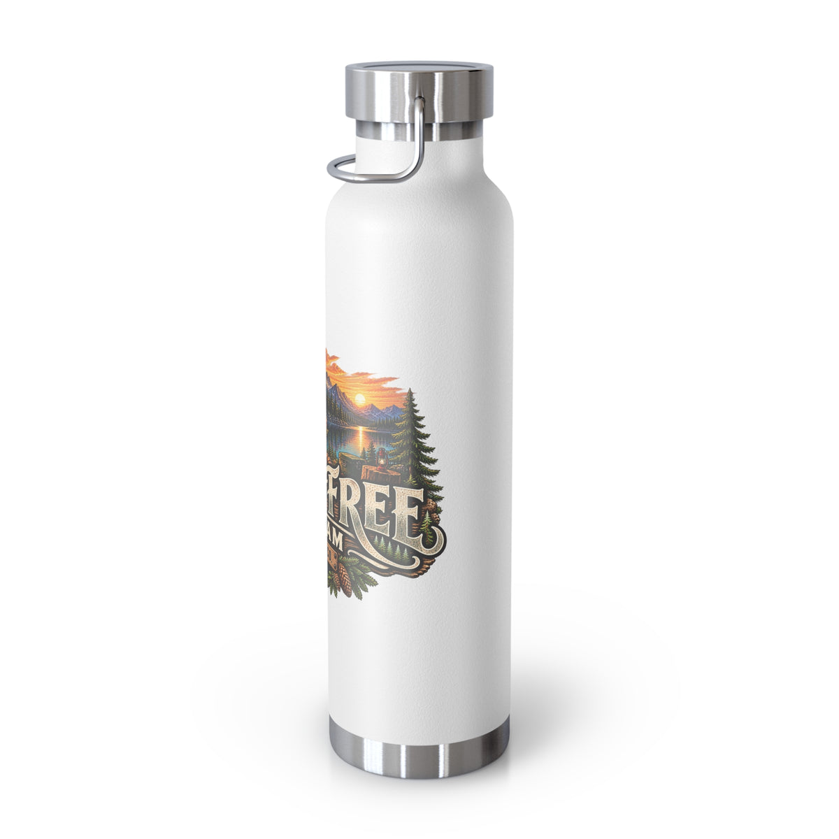 Wild & Free Camping Water Bottle — 22oz Copper Insulated Travel Flask