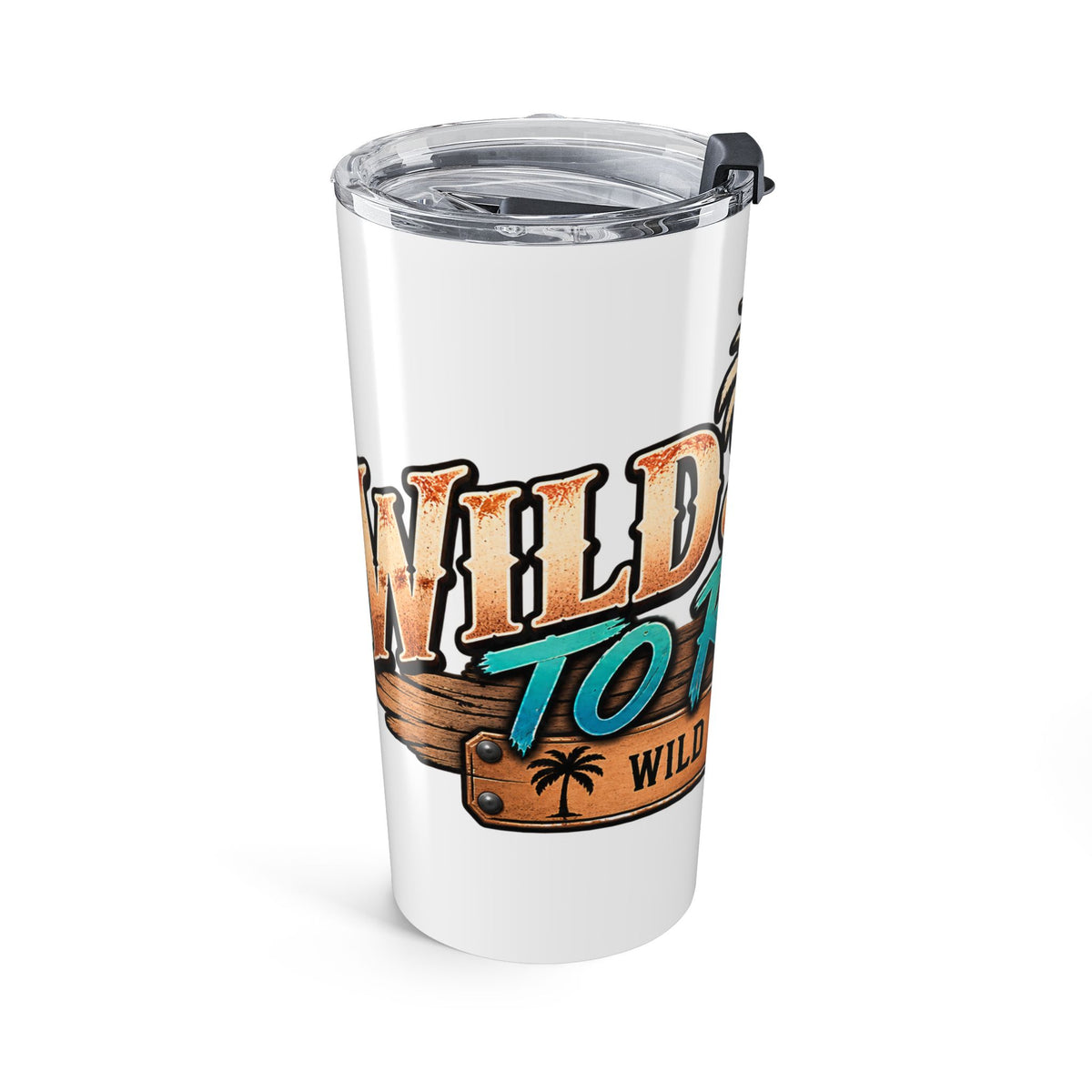 20oz Adventure Tumbler — "Wild & Free to Roam" Mountain Travel Cup