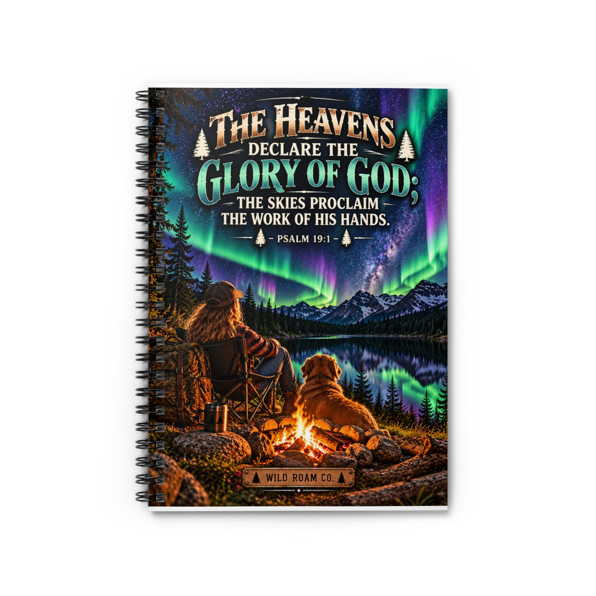 Psalm 19:1 Camping Notebook — "The Heavens Declare the Glory of God" Spiral Journal