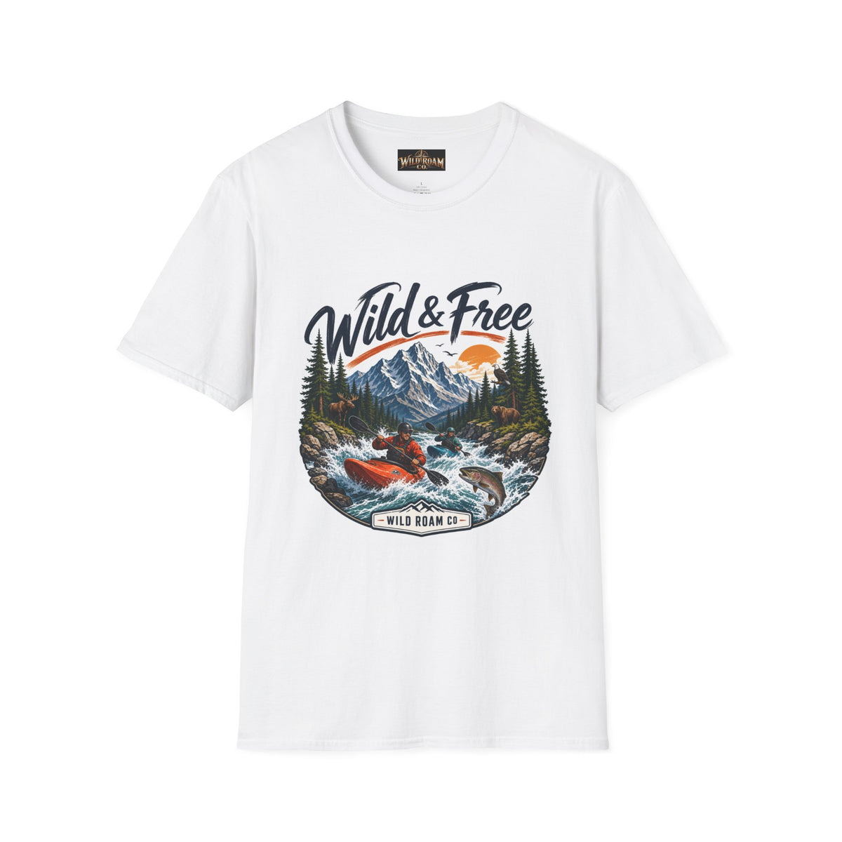 Wild Roam Co. T-Shirt —  Kayak Adventure Graphic Tee
