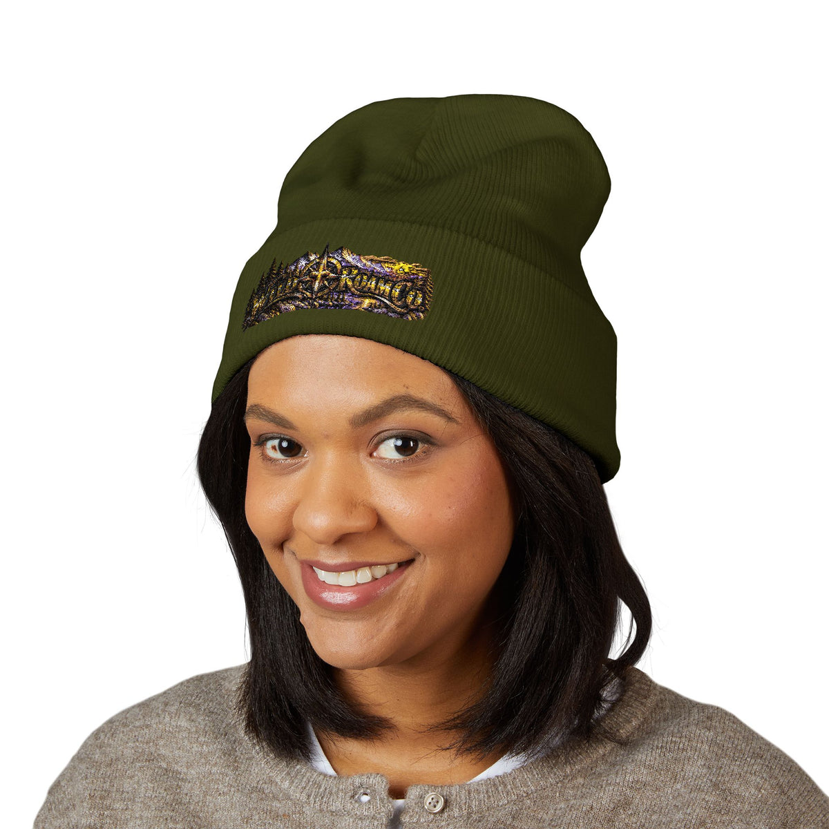 Wild & Free Embroidered Cuffed Beanie