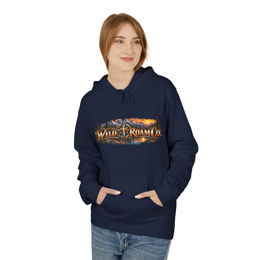 Men's Hope in the Lord Hiking Hoodie — Wild Roam Co. Sunset Mountain Faith Pullover