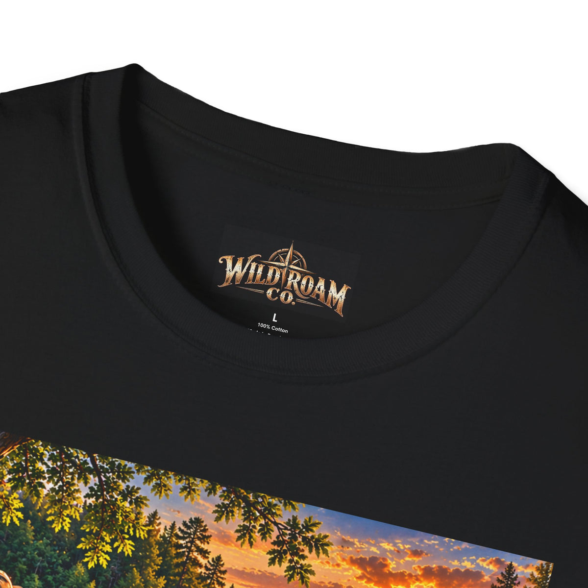 Wild & Free to Roam T-Shirt — Scenic River Fishing Sunset Outdoor Adventure Tee