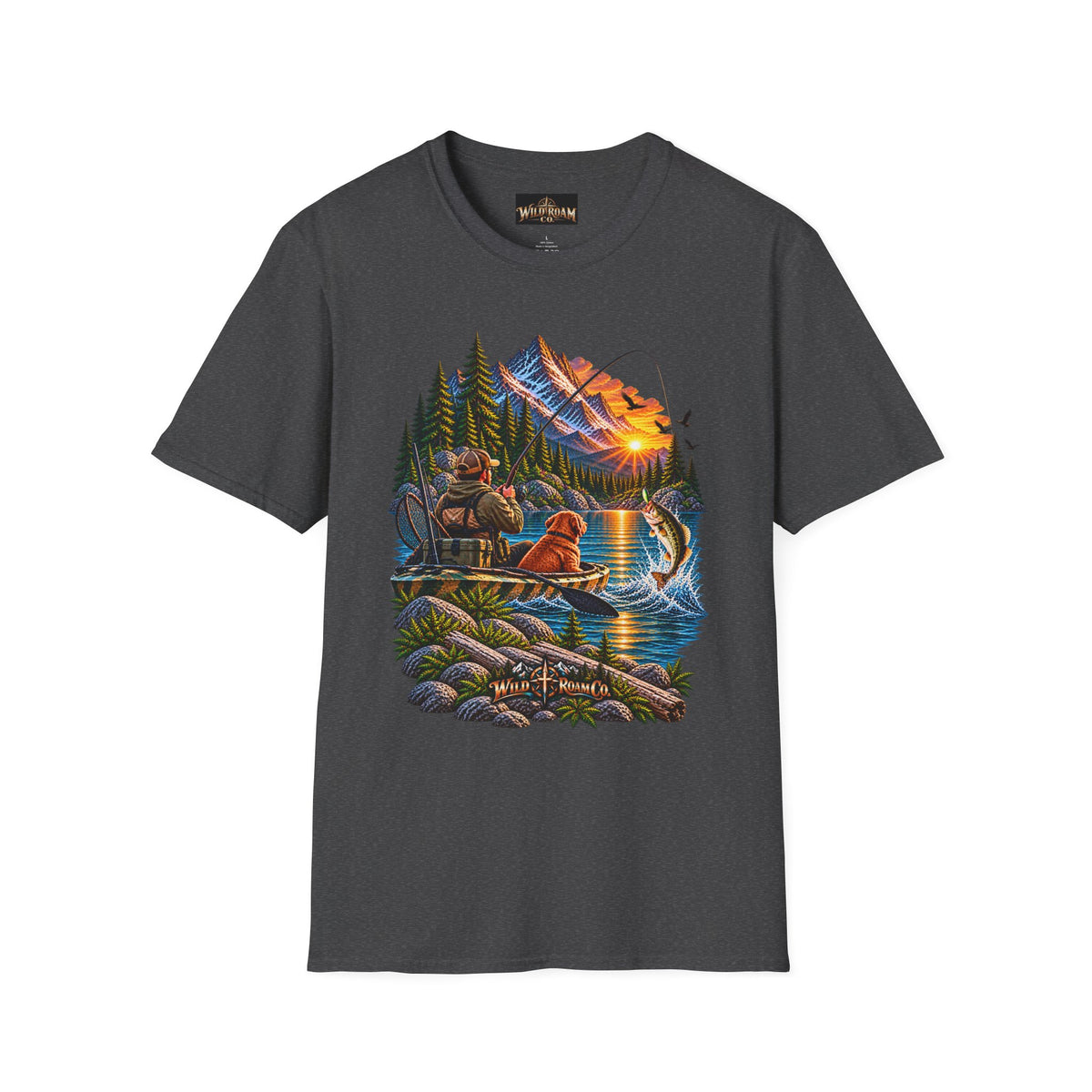 Nature Camping T-Shirt — Mountain Sunset  Lake Scene